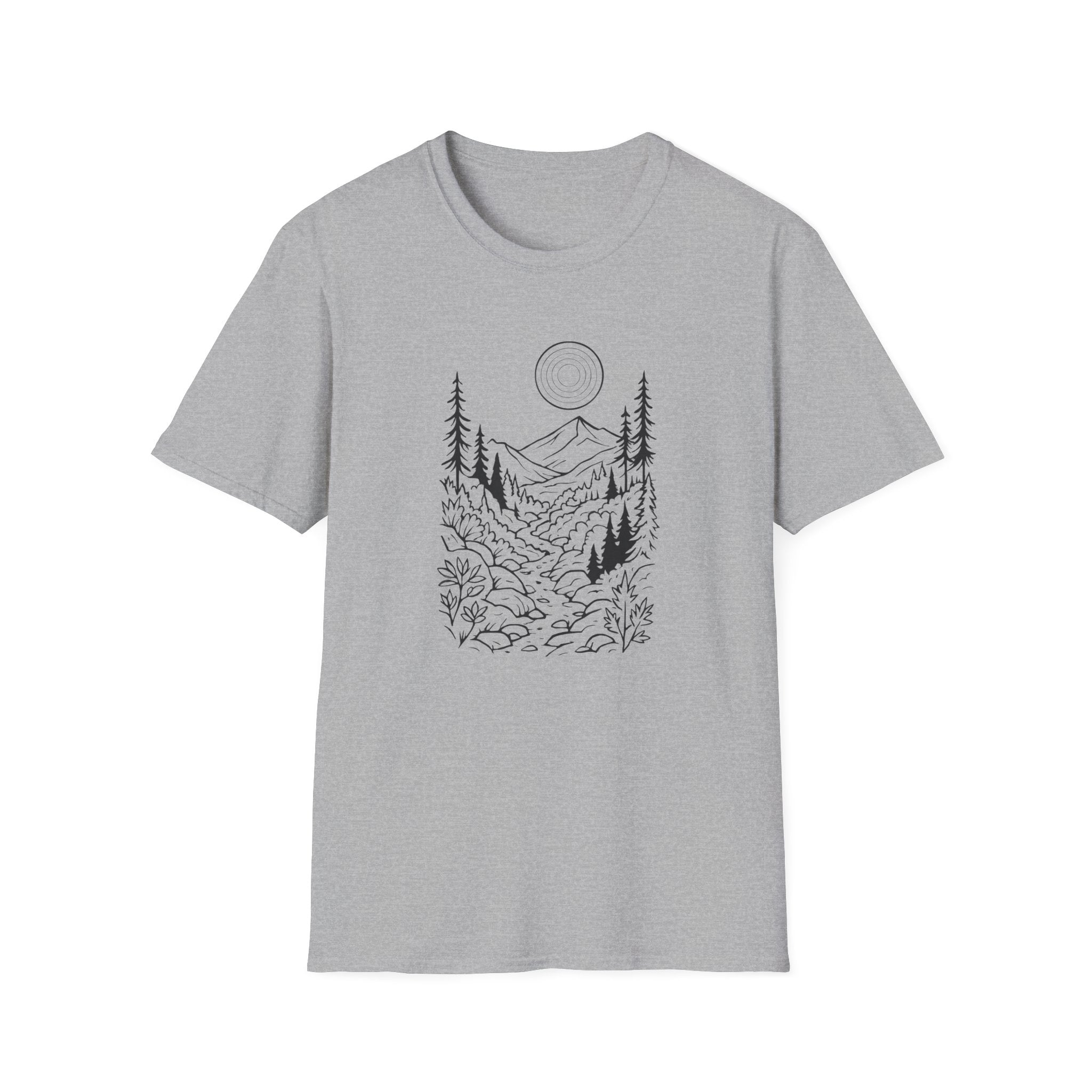 Moonlit Mountain Landscape T-Shirt