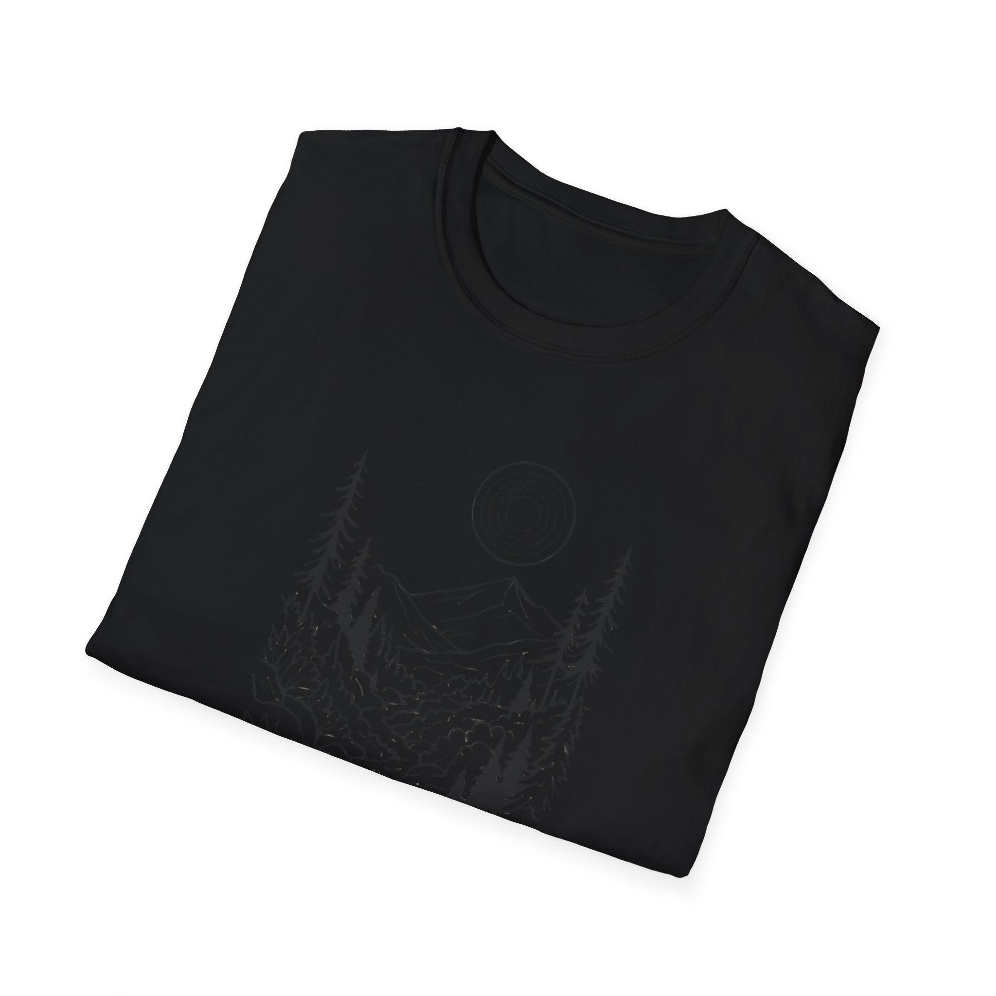Moonlit Mountain Landscape T-Shirt